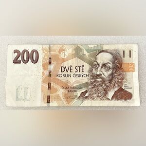Czech currency Banknote 200 Korun Ceskych 2018 Circulated